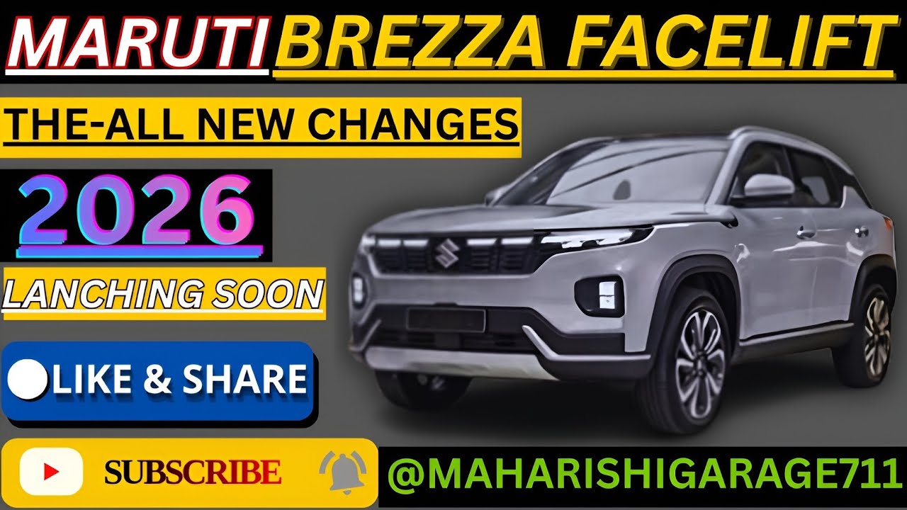🚀MARUTI BREZZA FACELIFT 2026 | LANCHING SOON | (@MAHARISHIGARAGE711) #brezza2026