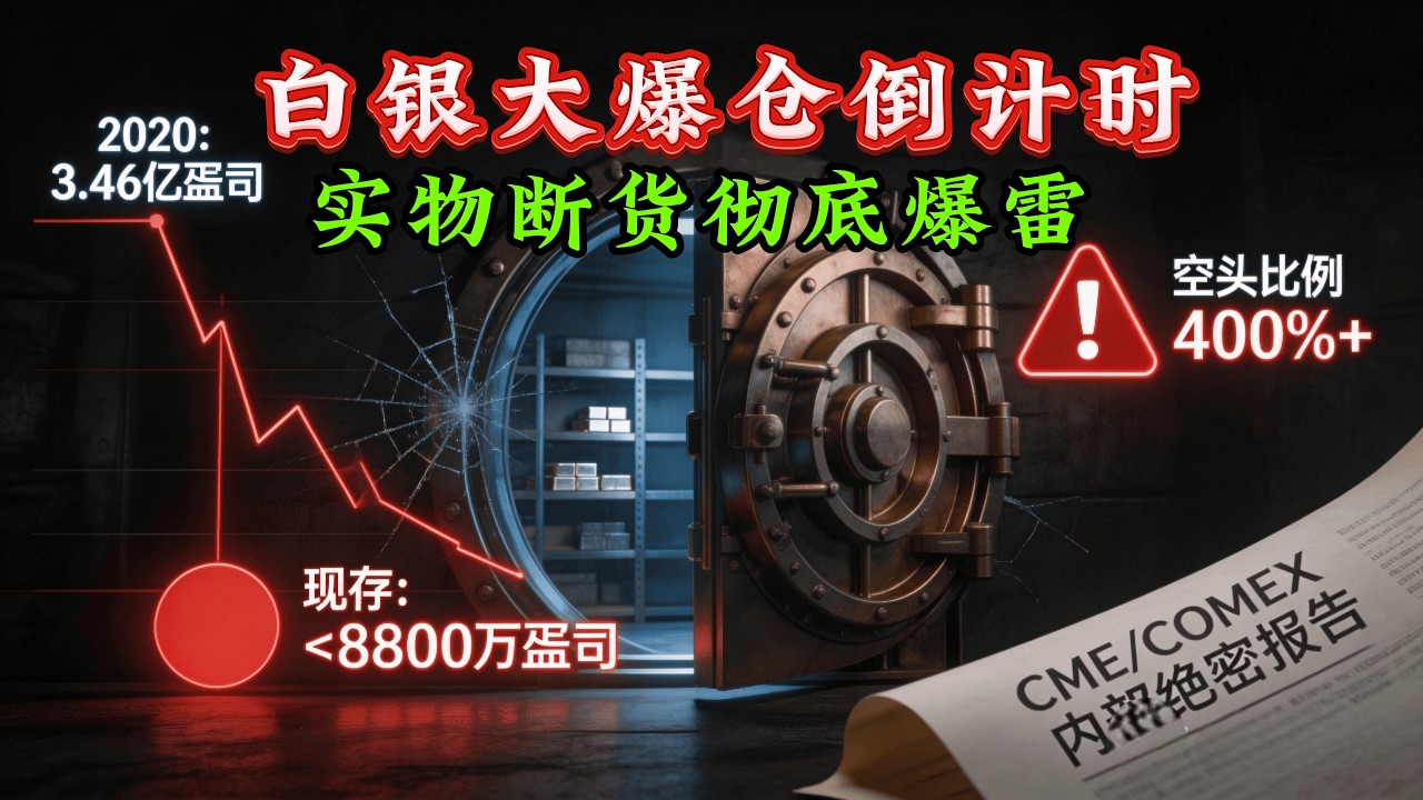 金库已空！COMEX白银库存暴跌75%，中东战火引燃逼空风暴，周一开盘见证历史！#黄金 #白银 #COMEX #中东局势 #爆仓 #实物白银 #霍尔木兹海峡 #避险资产 #金融风暴 #原油