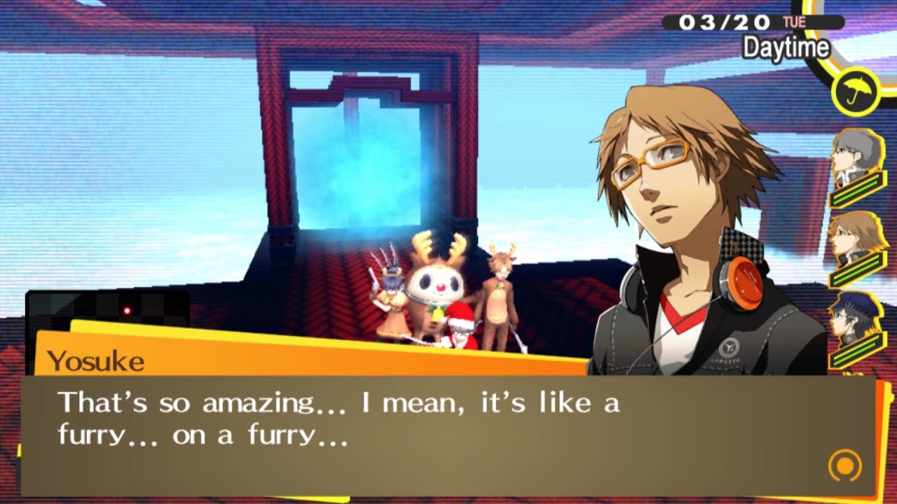 Persona 4 Golden | Reactions to their Christmas Costumes