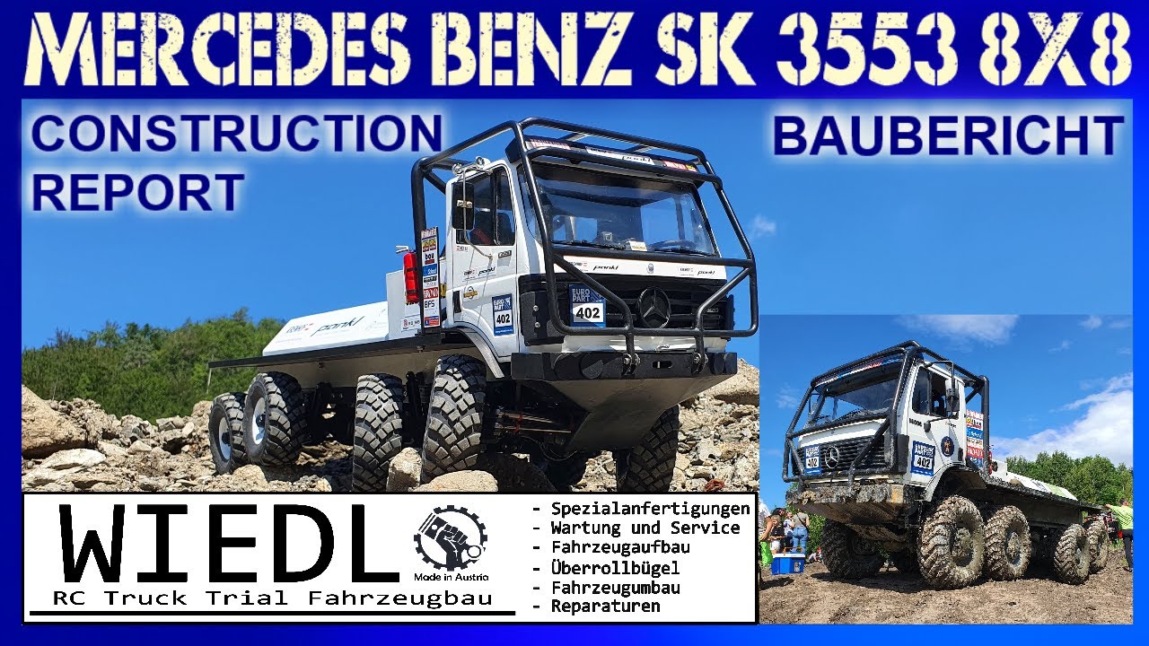 MICHAEL WIEDL MERCEDES BENZ SK 3553 8X8 RC TRIAL TRUCK FROM THE MODEL BUILDING AND RACE TEAM WIEDL