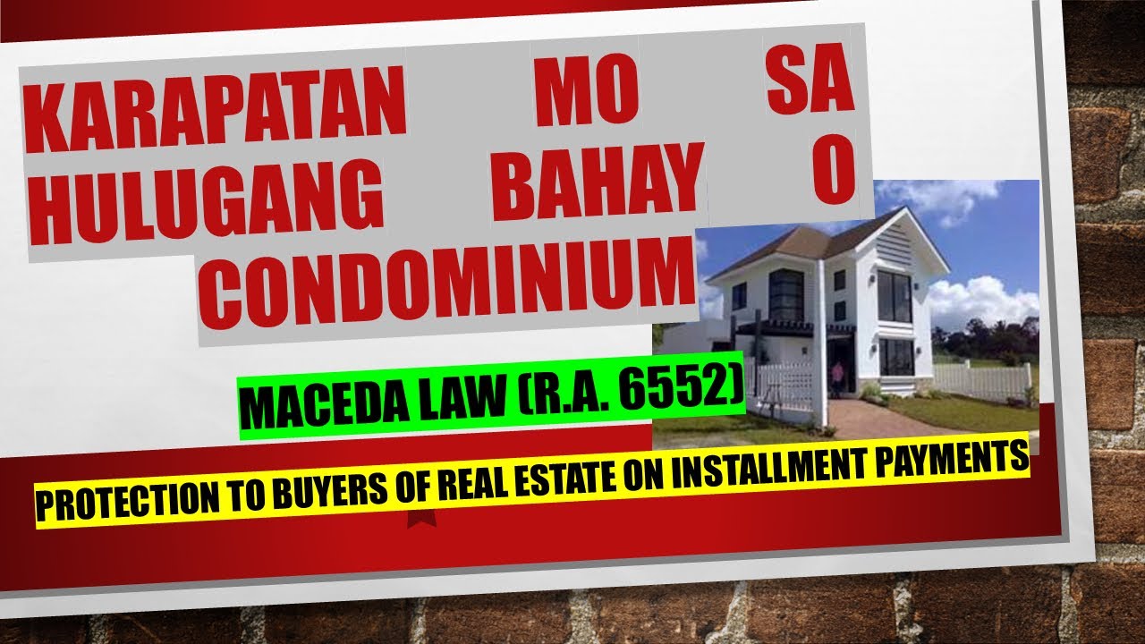 Karapatan ng Nahihirapang Homebuyer | Refund with Grace Period | Abogada Ng Bayan