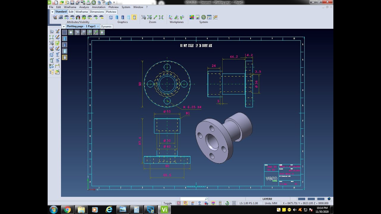 Vero Software 2020 - 3D and 2D drafting.