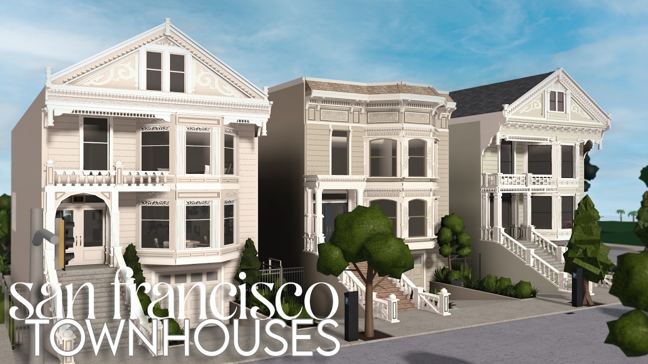 Bloxburg | San Francisco Town Houses + Interiors | House Build