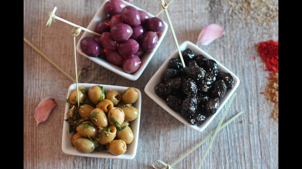 Assortiment d'olives marinées