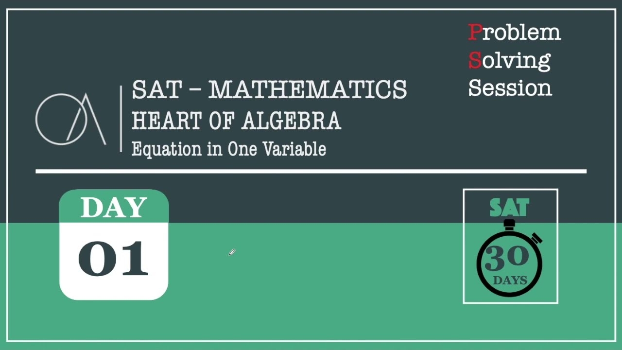 30 Günde SAT Matematik - 1. Gün PS