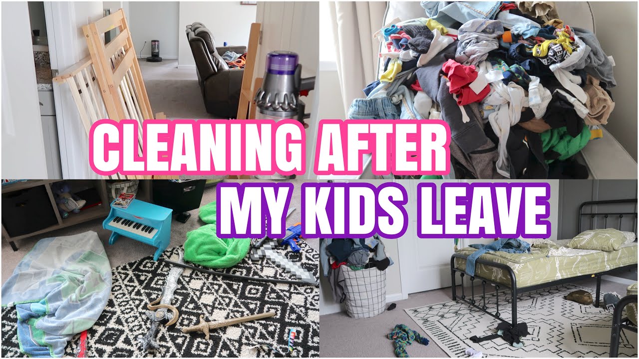 CLEANING AFTER THE KIDS LEAVE FOR THE WEEKEND | MESSY HOUSE TRANSFORMATION | REAL LIFE MESS