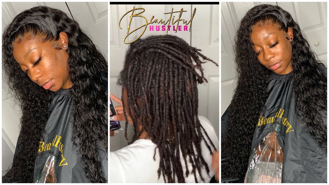 START TO FINISH🥰Lace Install Over Medium Length Locs(Dreads) 😍|Www.ibhslays.com|My Brand😍