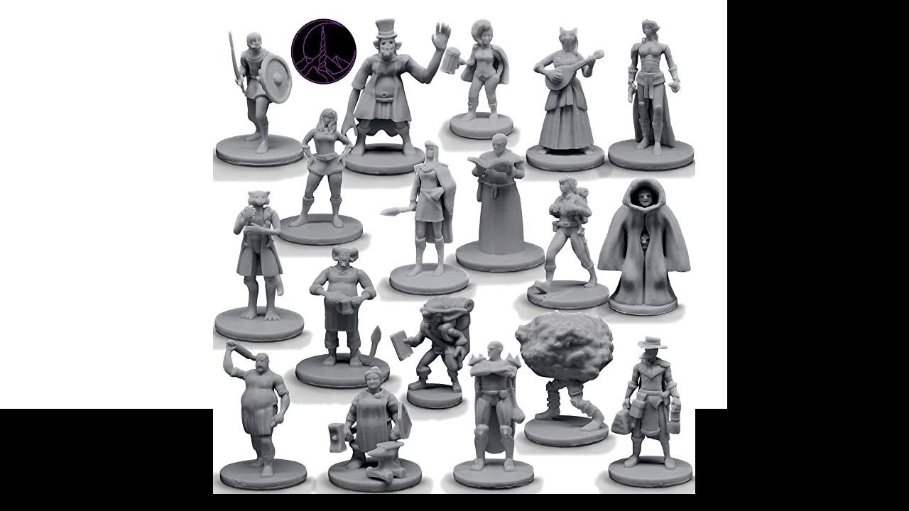18 Townsfolk Hero Figures for DND Miniatures Bulk 28mm & Dungeons and Dragons Miniatures | for DND