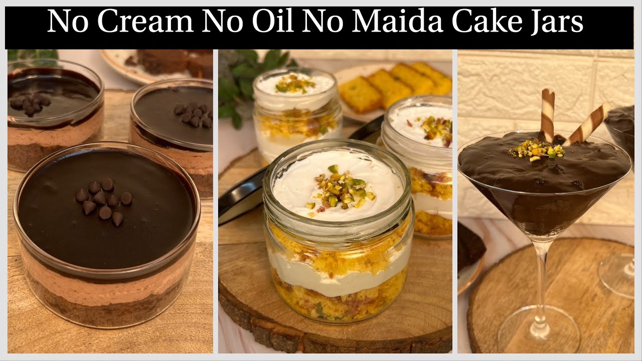 बिना Cream Zero Oil बिना Maida बने Cake Jars | Zero Oil, No Cream Cake Jars |  Chocolate, Suji Cake