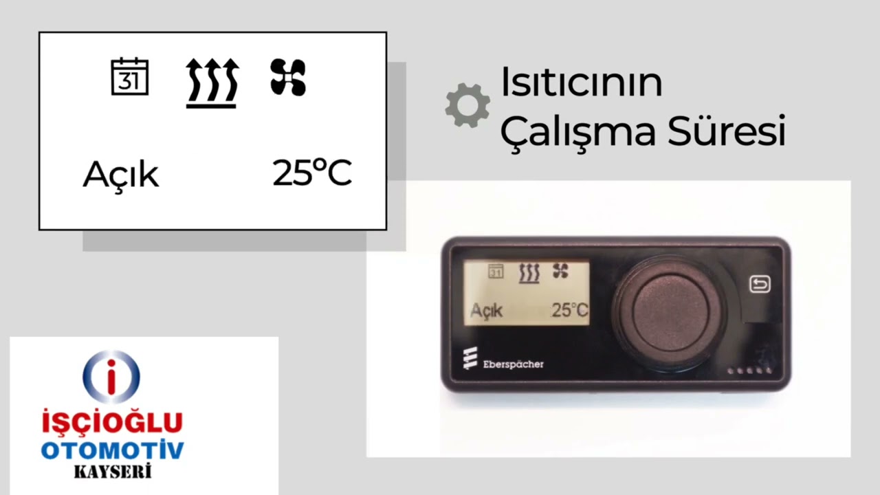 Eberspacher Airtronic D2L D4L Isıtıcı Vebosta Düğme Kullanımı Çalıştırma unitesi  EasyStart Pro