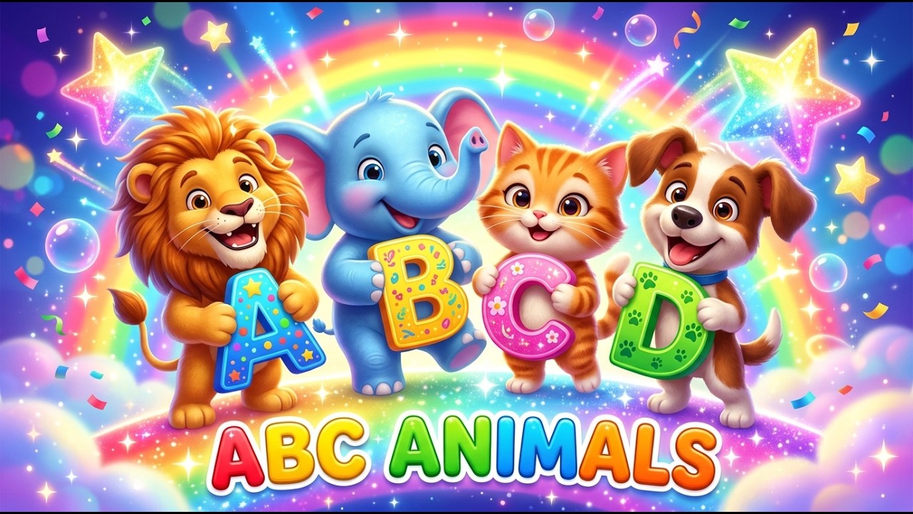 Alphabet Animals A-Z 🐘 Fun ABC Learning Cartoon for Kids | Nursery Rhymes #learnabc #animals #kids
