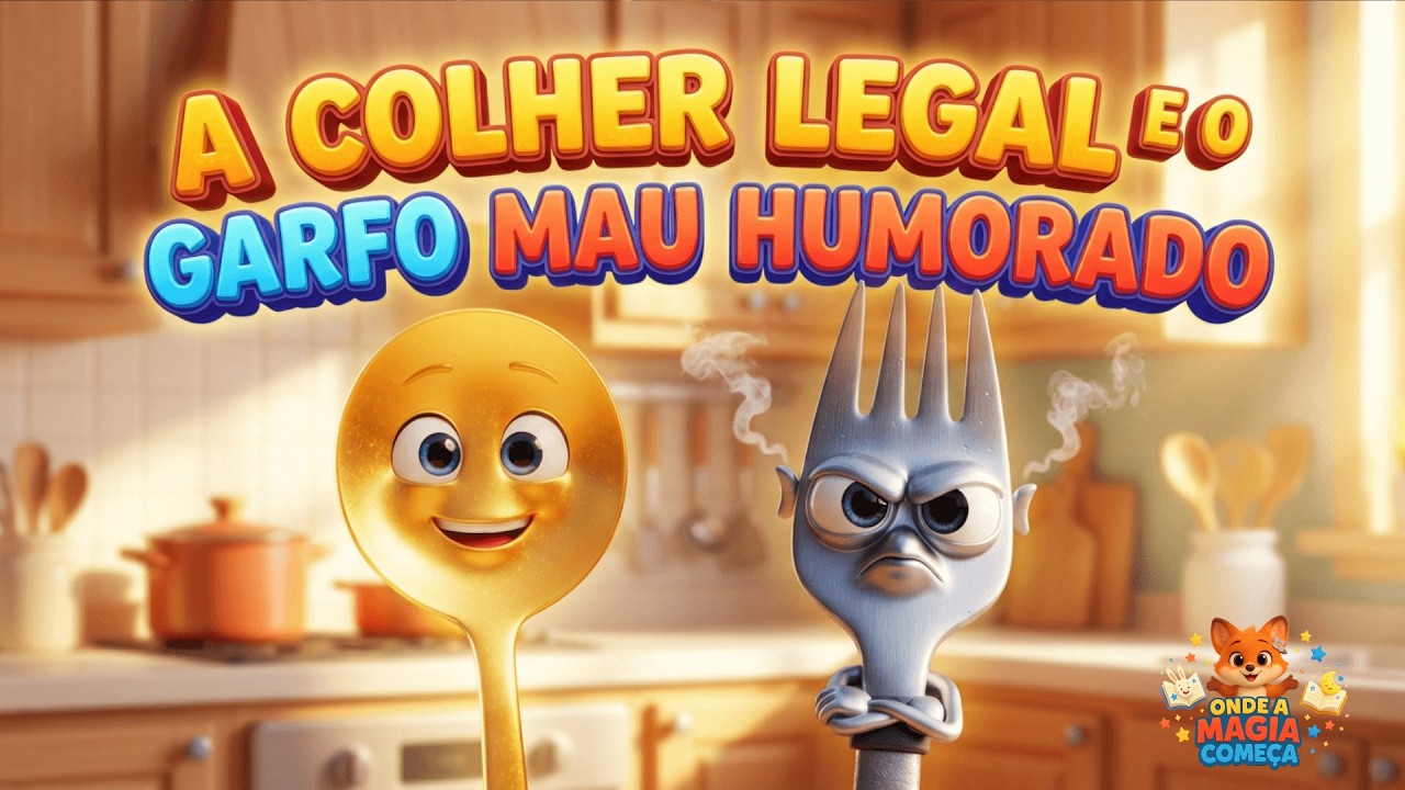 A Colher Legal E O Garfo Mau Humorado - História Infantil #historiainfantil  #historinhasparadormir