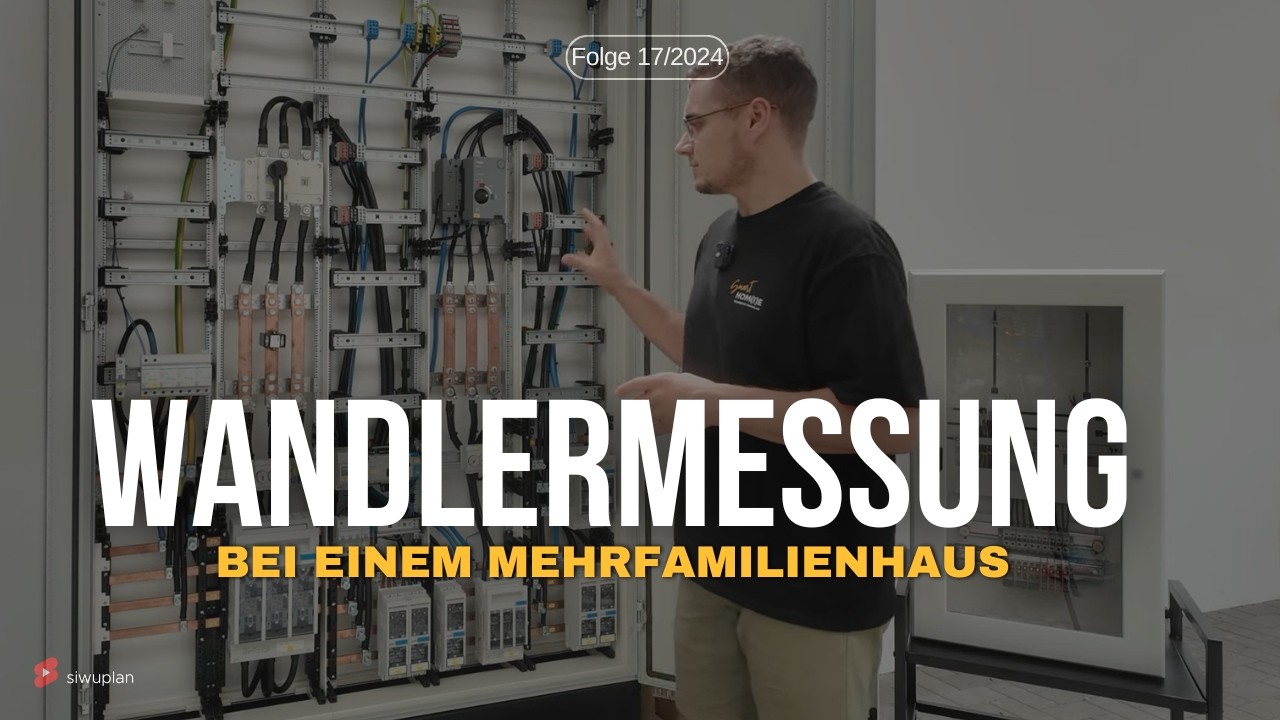 Wandlermessung Photovoltaikanlage Hager Verteilerschrank KNX Smarthome