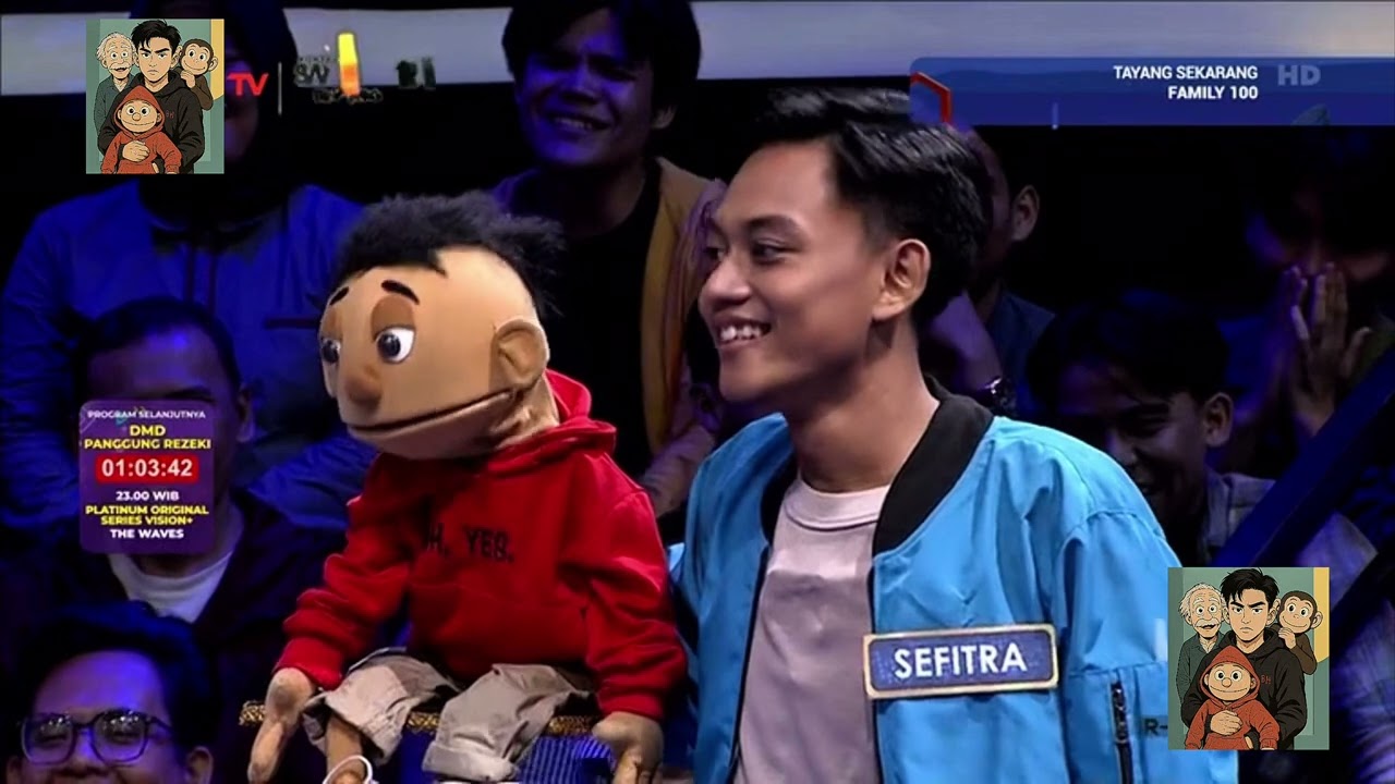 Momen jack si boneka ventriloquist menjawab pertanyaan family 100