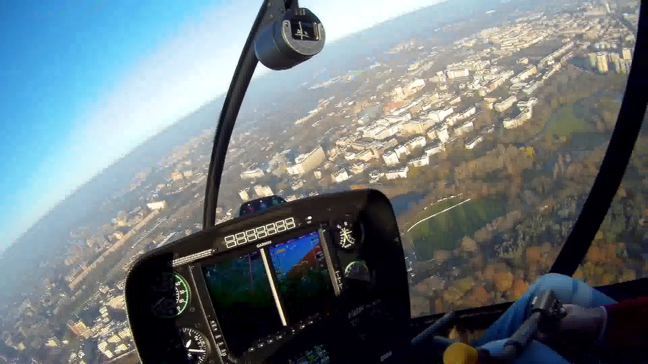 Lot Bażantów nad Warszawa - Robinson R66