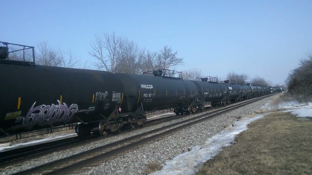 2/14/26 CN train going westbound mixed freight Durand mi
