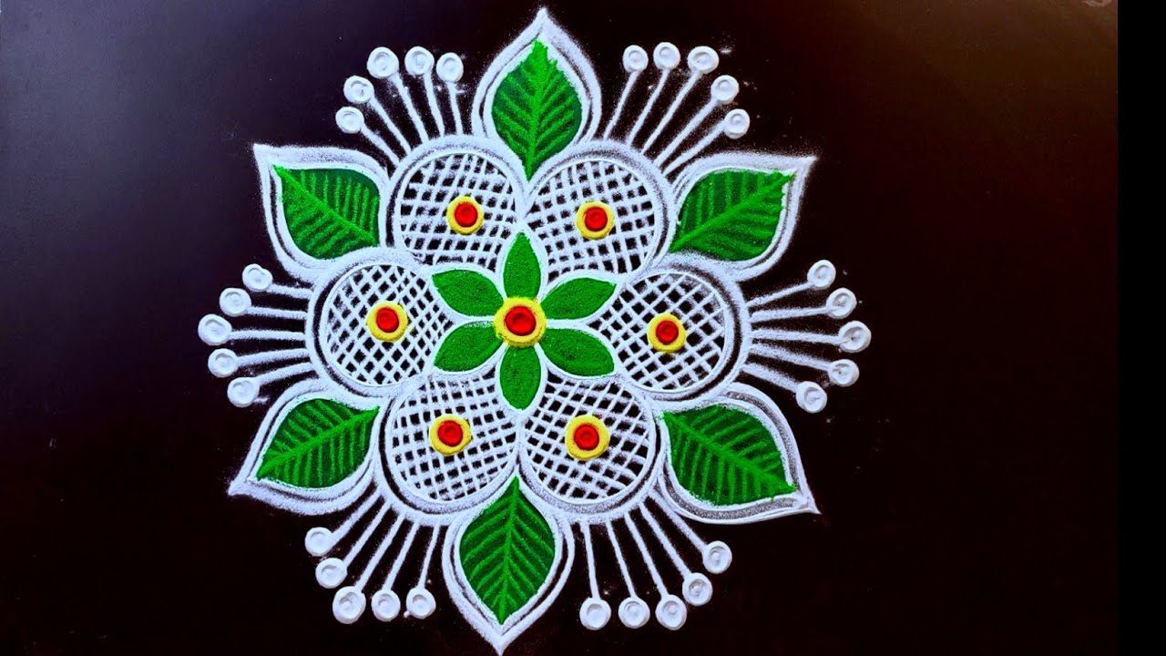 Pongal special kutty colour rangoli kolam designs ♥️ simple rangoli designs ♥️ small muggulu design