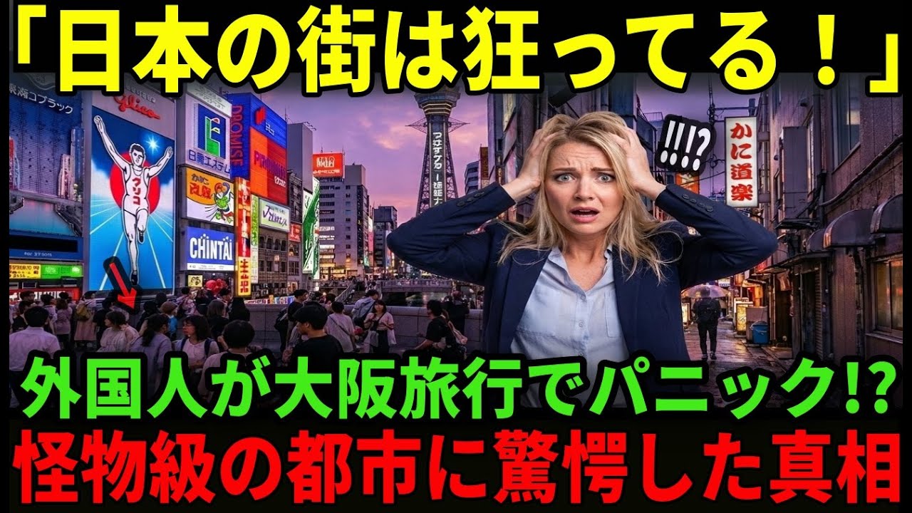 【海外の反応】「東京超えのスケールだ…」外国人観光客の常識が崩壊する怪物都市「大阪」の真相