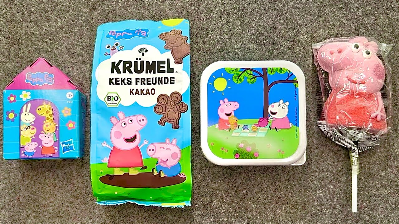 💥 PEPPA PIG Candy ASMR | Finny Marshmallow Lollipop • Surprise Box • Sweets & Toys Opening