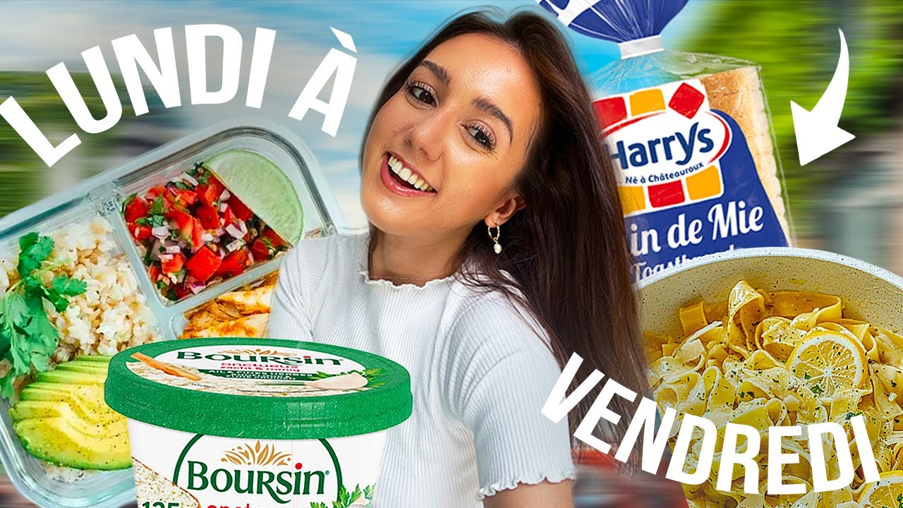 5 ID&Eacute;ES DE REPAS DU LUNDI AU VENDREDI! (faciles & rapides)