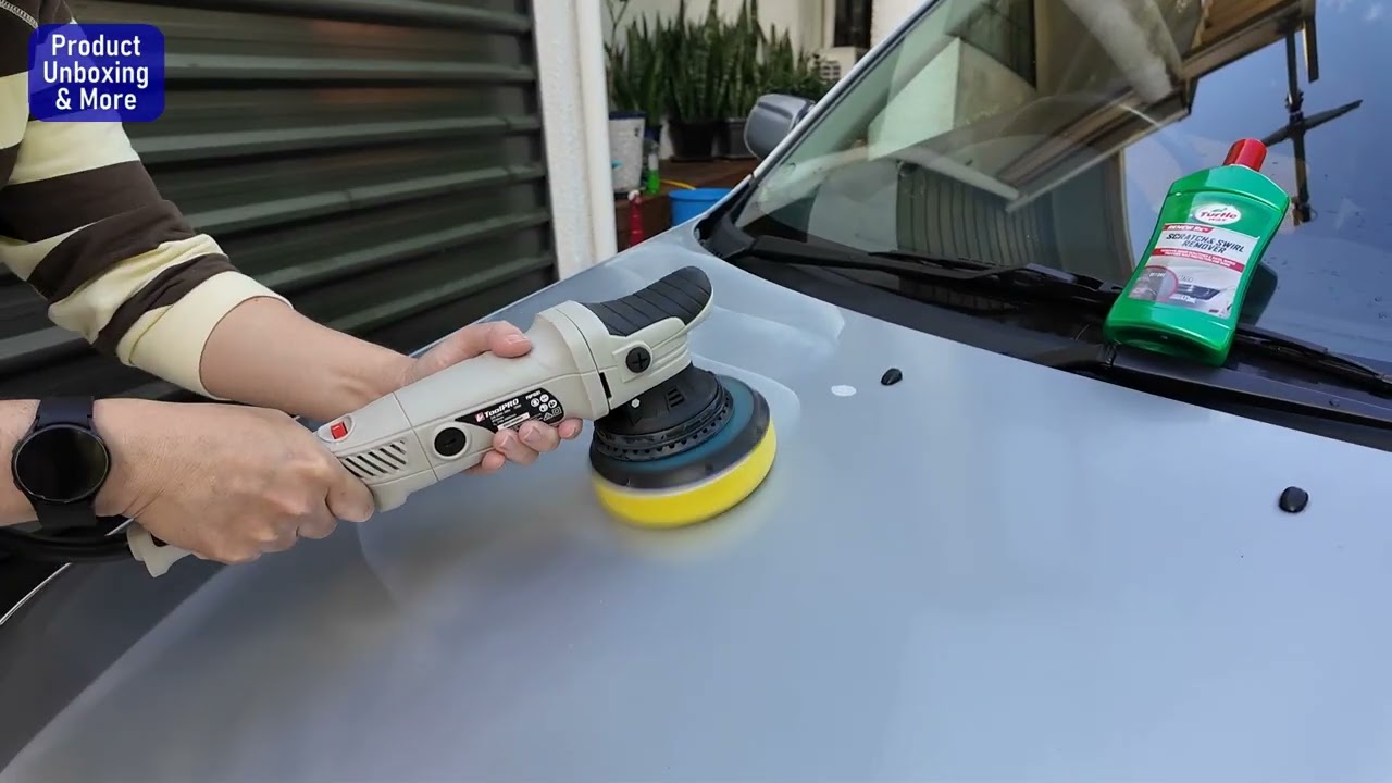 First time using my Tool Pro Dual Action car polisher with Turtle Wax Scratch and Swirl Remover
