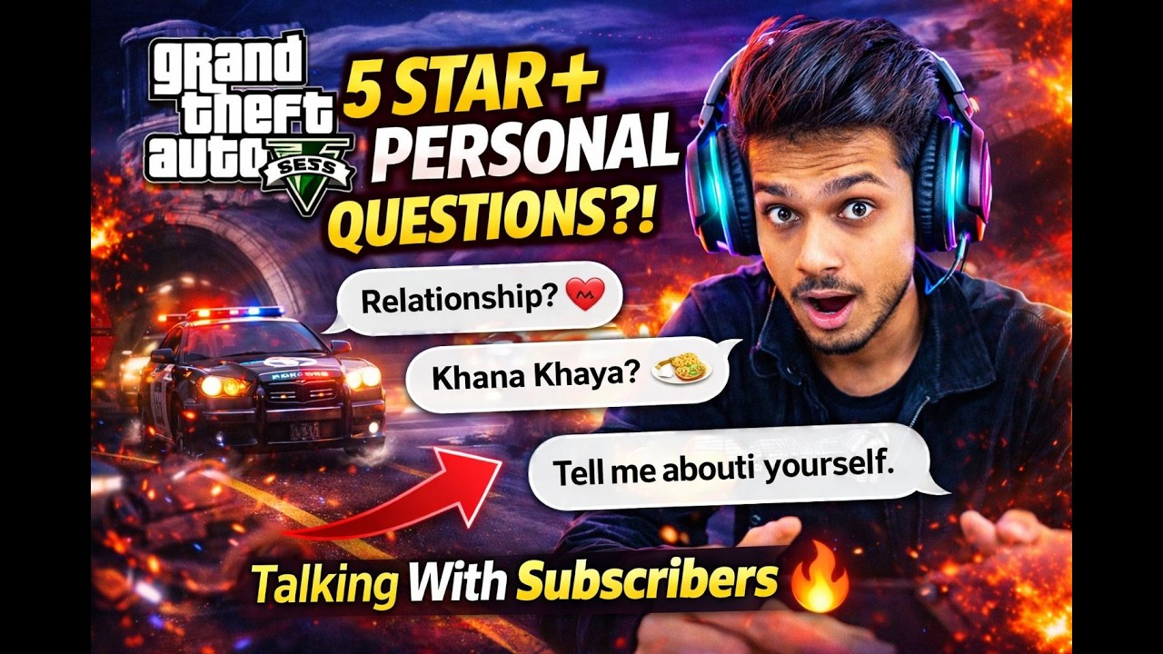 Face Reveal While Escaping 5-Star Police 😳🔥 | Talking With Subscribers | GTA 5 Gameplay (Hindi)