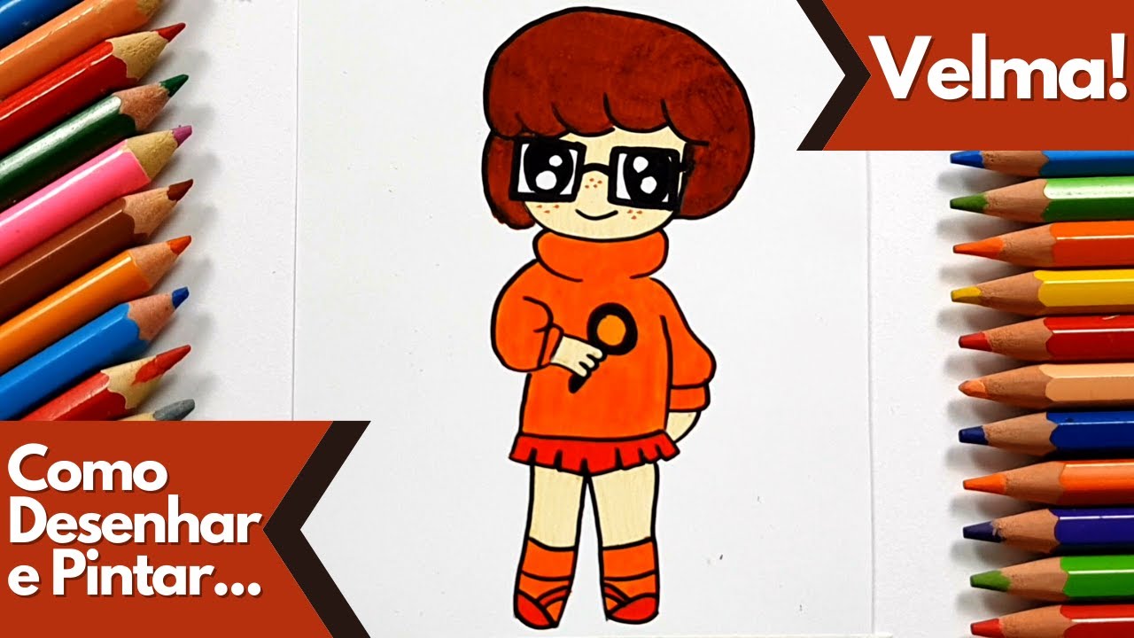 Como Desenhar e Pintar Velma de Scooby Doo