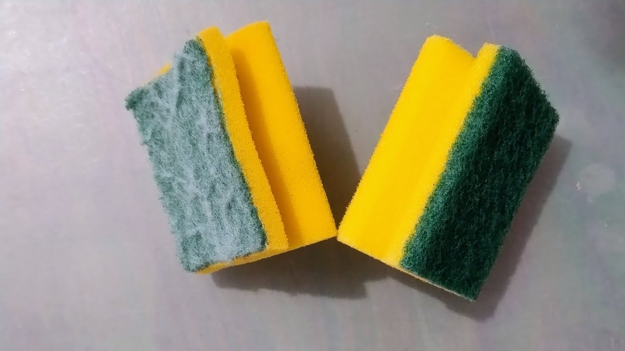Dry Sponge ASMR~ Old VS New kitchen sponge ripping!