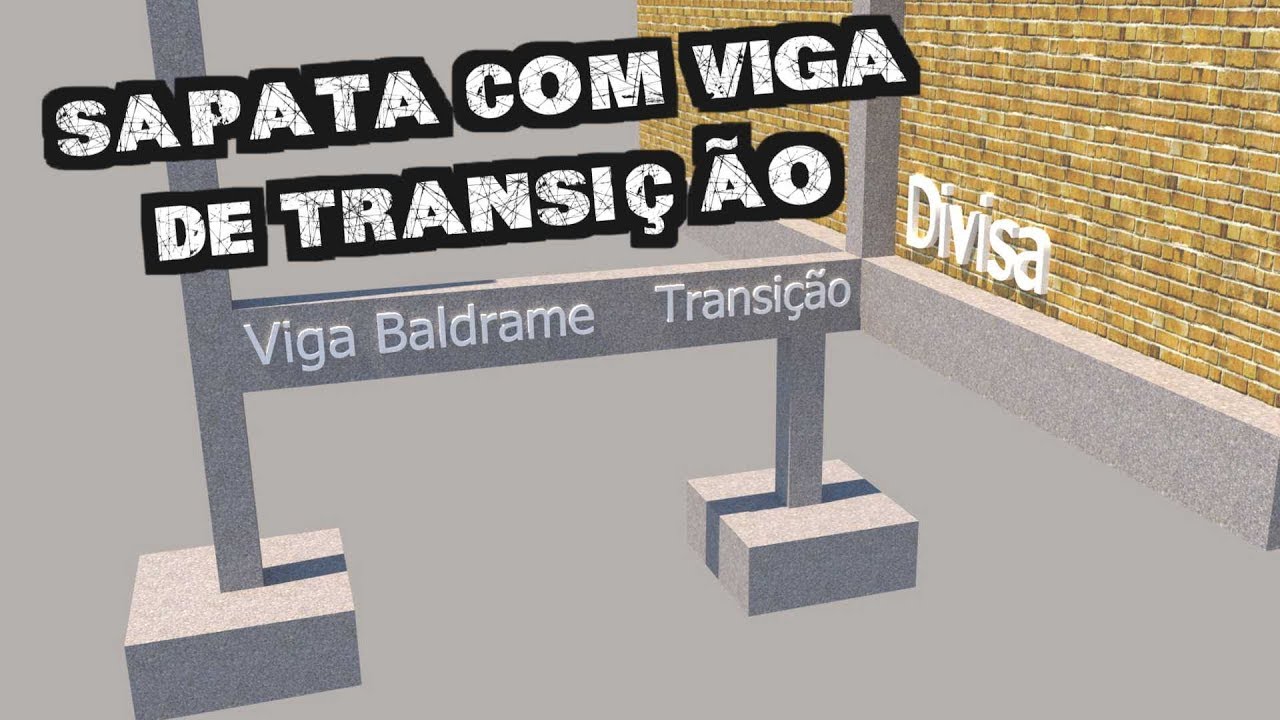 Sapata de Divisa com Viga de Transição