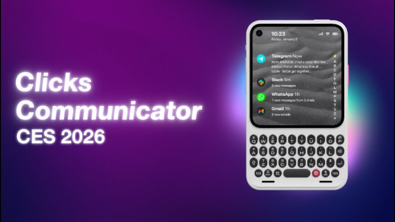 Clicks Communicator: BlackBerry Alternative Phone with Physical Keyboard & MagSafe ($399) CES 2026