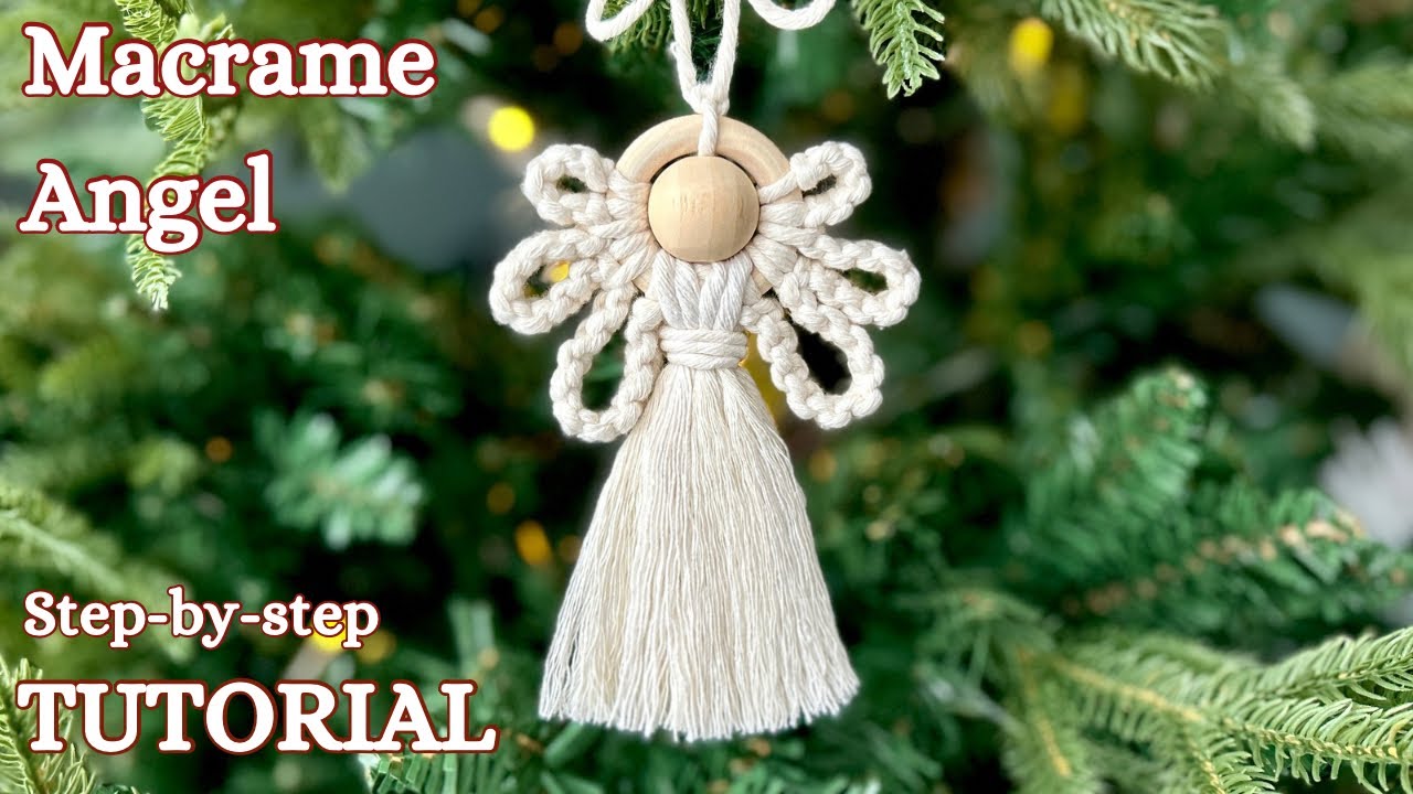 DIY Macrame Angel Ornament - Christmas Decorations Step-by-step Tutorial (Beginners Friendly)