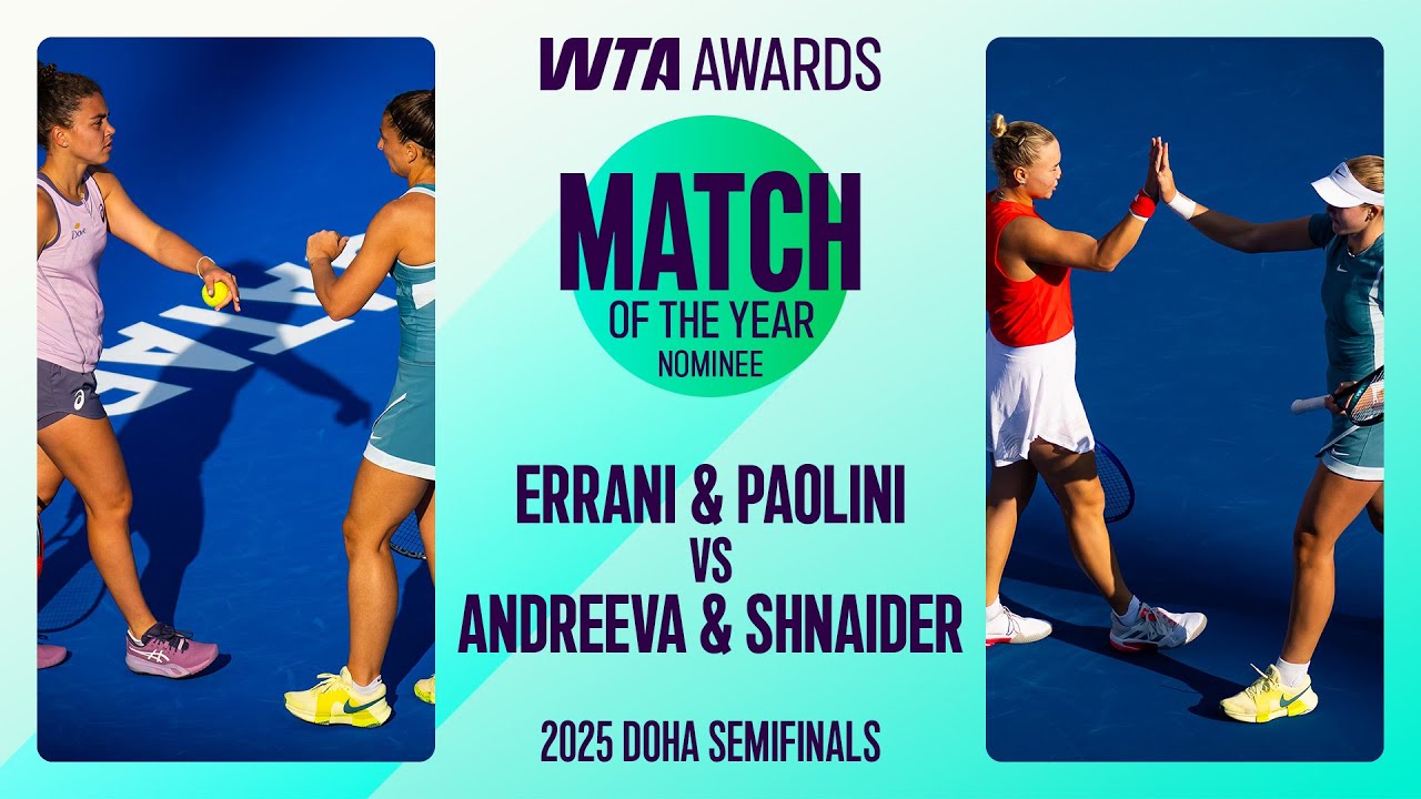 Errani/Paolini vs. Andreeva/Shnaider | 2025 Doha Semifinal | WTA Match Highlights