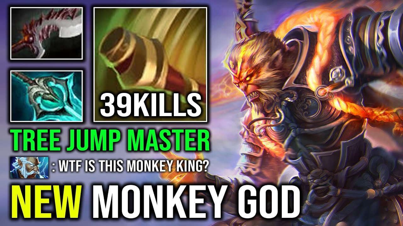 NEW MK GOD 39Kills Nonstop Godlike Master Tree Jump 1v5 Max Jingu Mid Monkey King Dota 2