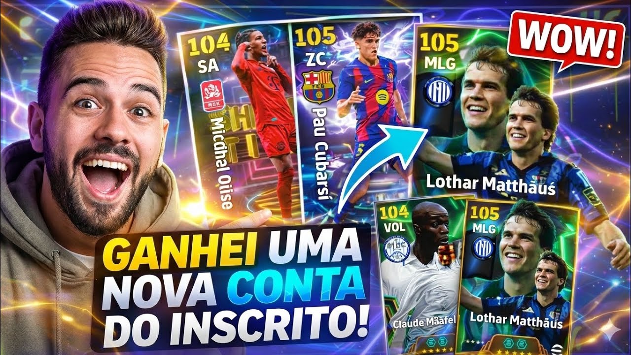 GANHEI UMA CONTA DO INSCRITO DE EFOOTBALL MOBILE | MOSTRANDO 