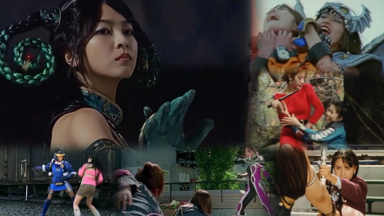 Unmorphed Fights Compilation Female Rangers #supersentaiseries