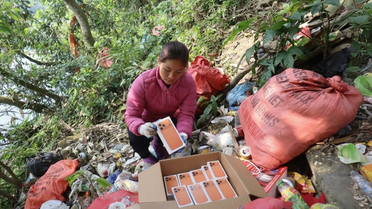 Was the girl really that lucky to find a batch of phones?