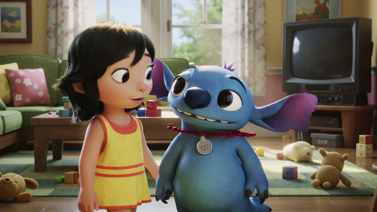 Lilo y Stitch El Bebé Stitch Mordió el Cojín | Rimas Infantiles y Canciones para Niños