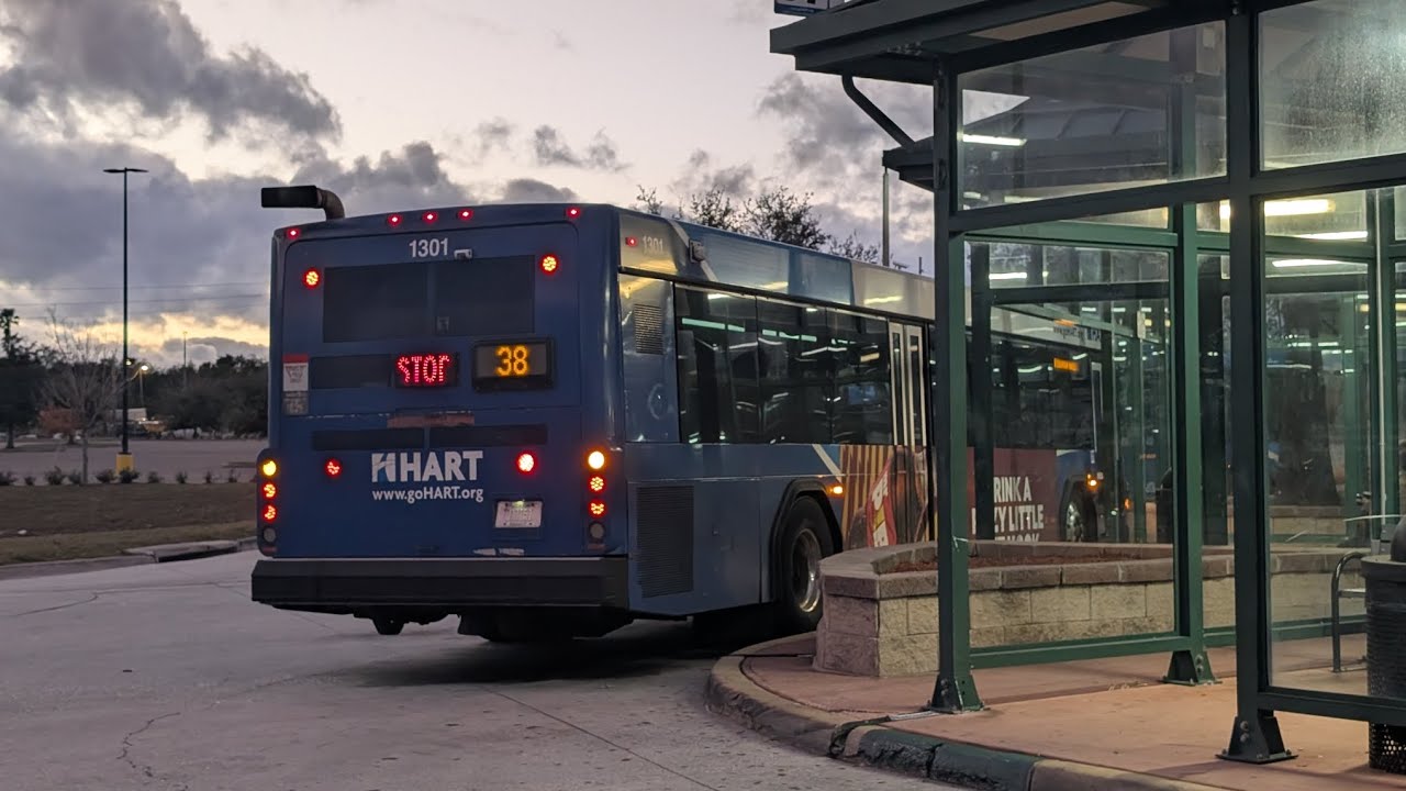 Hart bus #1301 on Route 37 leaving Brandon Mall 
