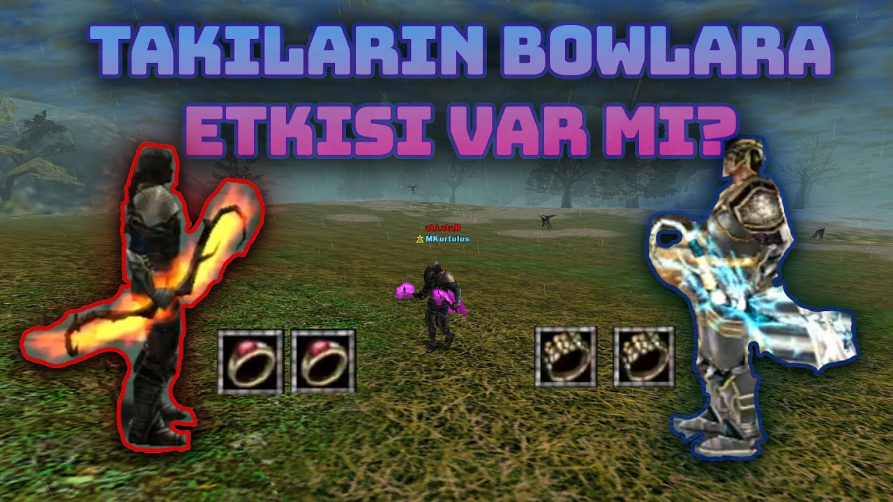 #knightonline Takıların bowlara etkisi var mı?  imir ring enion bow, chitin bow flame ring uyumu.