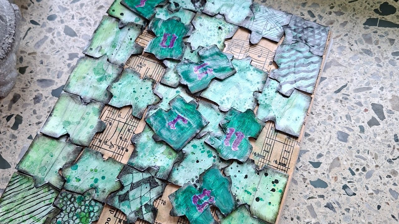 Junk journal/ Deutsch / Challange/Klappelement /Rahmen malen 