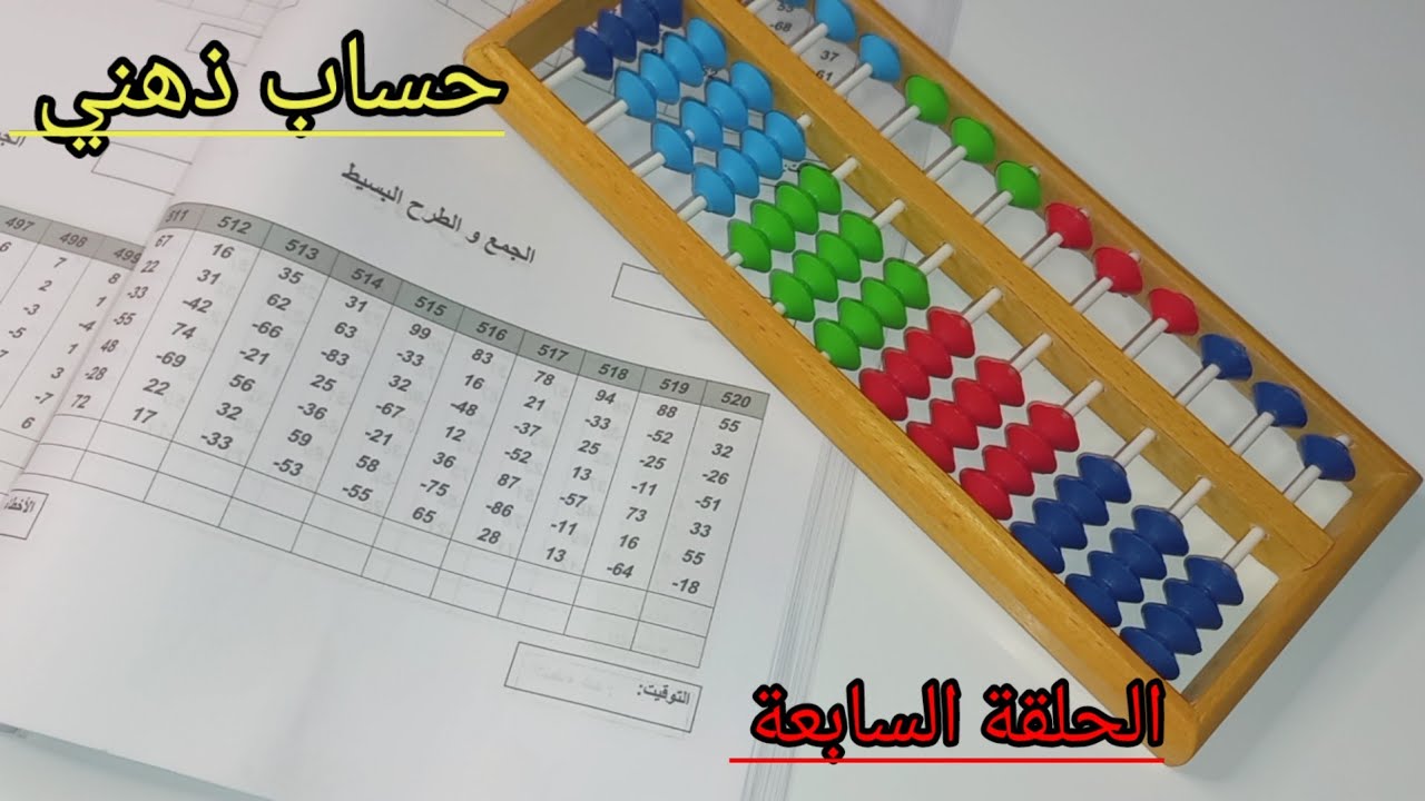 الحلقة السابعة/المستوي الأول حساب ذهني علي العداد