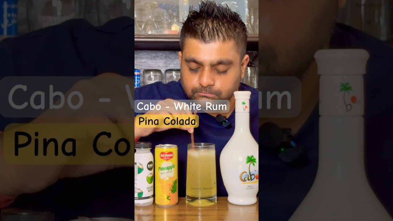 Pina Colada - Cabo White Rum #viralvideo #drink #indianwhisky #youtubeshorts#shortvideo