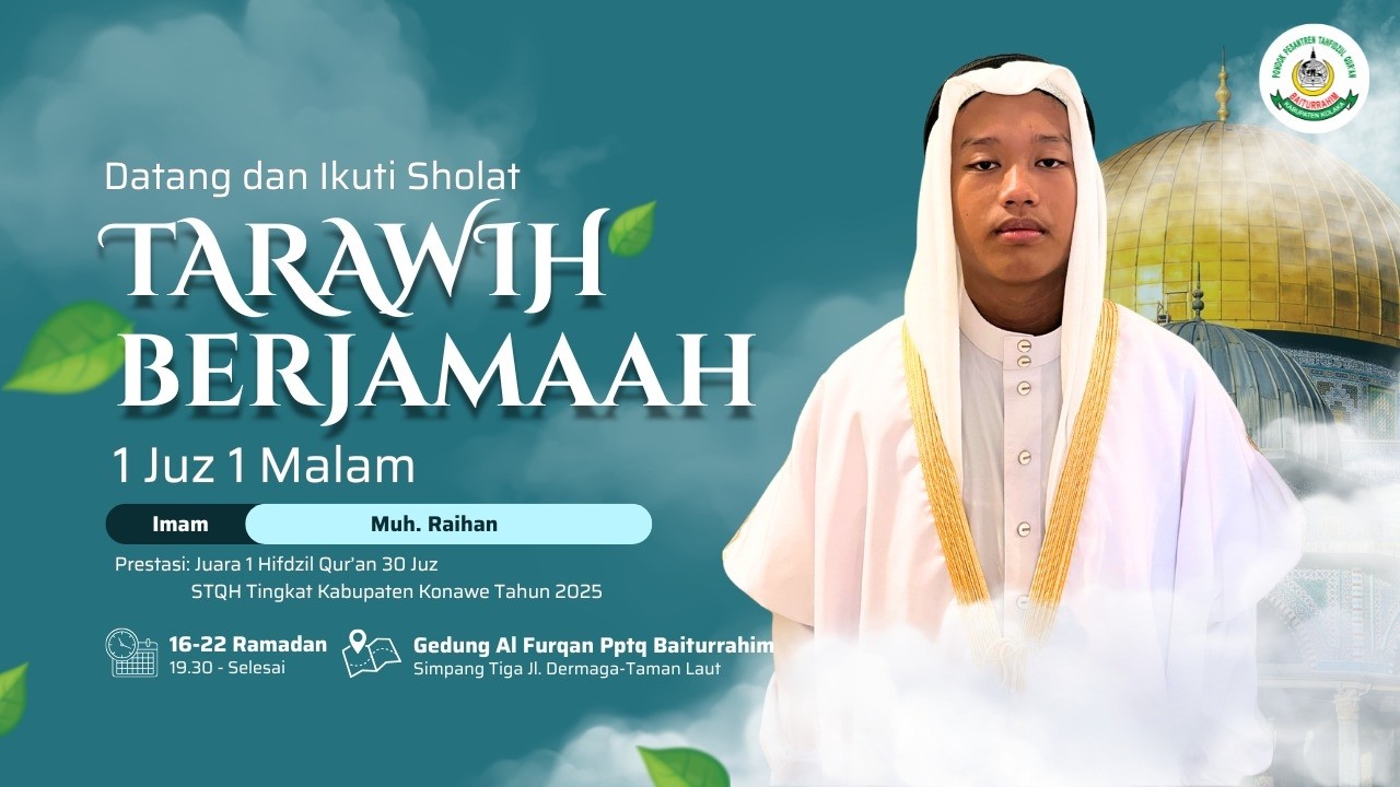 Live Shalat Tarawih Malam Ke-16 Ramadhan 1447 H || MUH. RAIHAN || 1 Juz 1 Malam