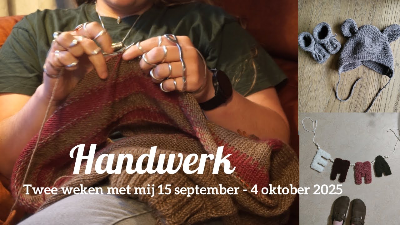Handwerk twee weken met mij | heel veel babyschoentjes, Third Coast sweater en naam slinger