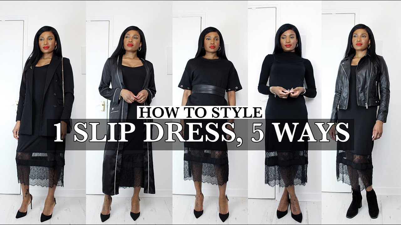 HOW TO STYLE A SLIP DRESS | 5 WAYS TO WEAR IT | OUTFIT IDEAS | ABIGAIL AYOOLA