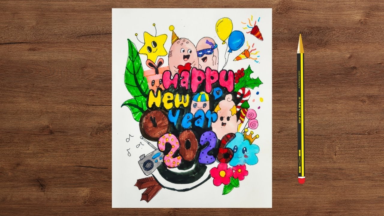 Happy New Year 🎊🕛 | Art by Bhawana 