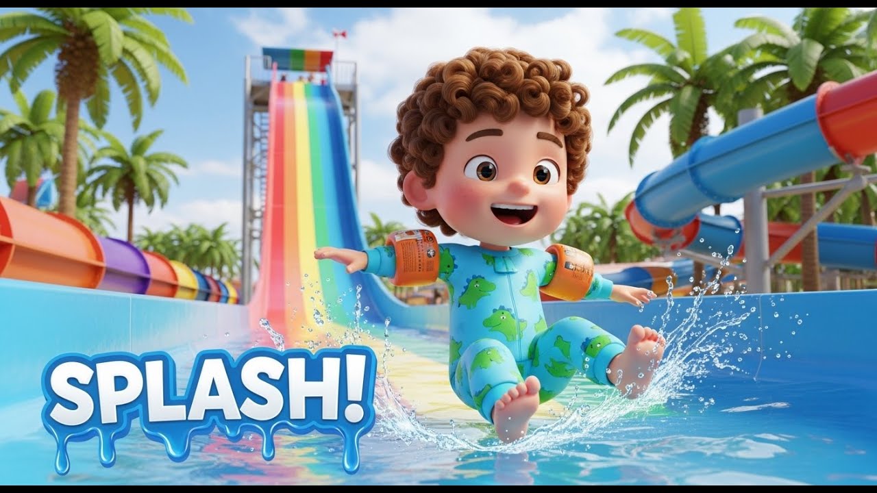 Water Slide Song! 🌊 | Swimming Pool Song for Kids  | English Nursery Rhymes 