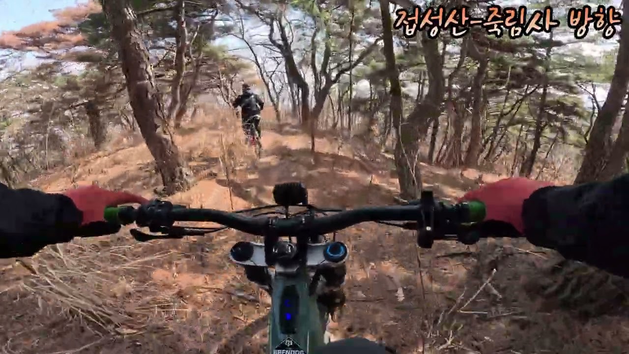 구미 접성산 정상- 죽림사 방향 라이딩 영상입니다.