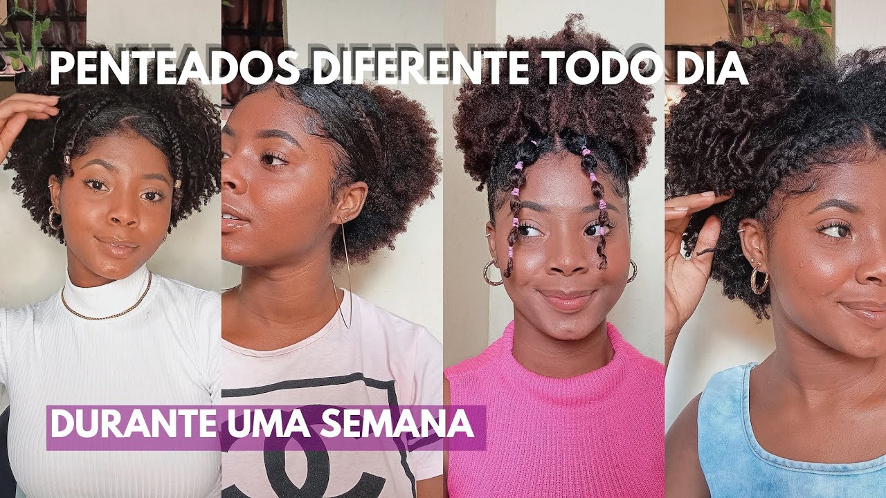 PENTEADO DIFERENTE TODOS OS DIAS durante uma semana no meu crespo | ESPECIAL 2K 🥳💜
