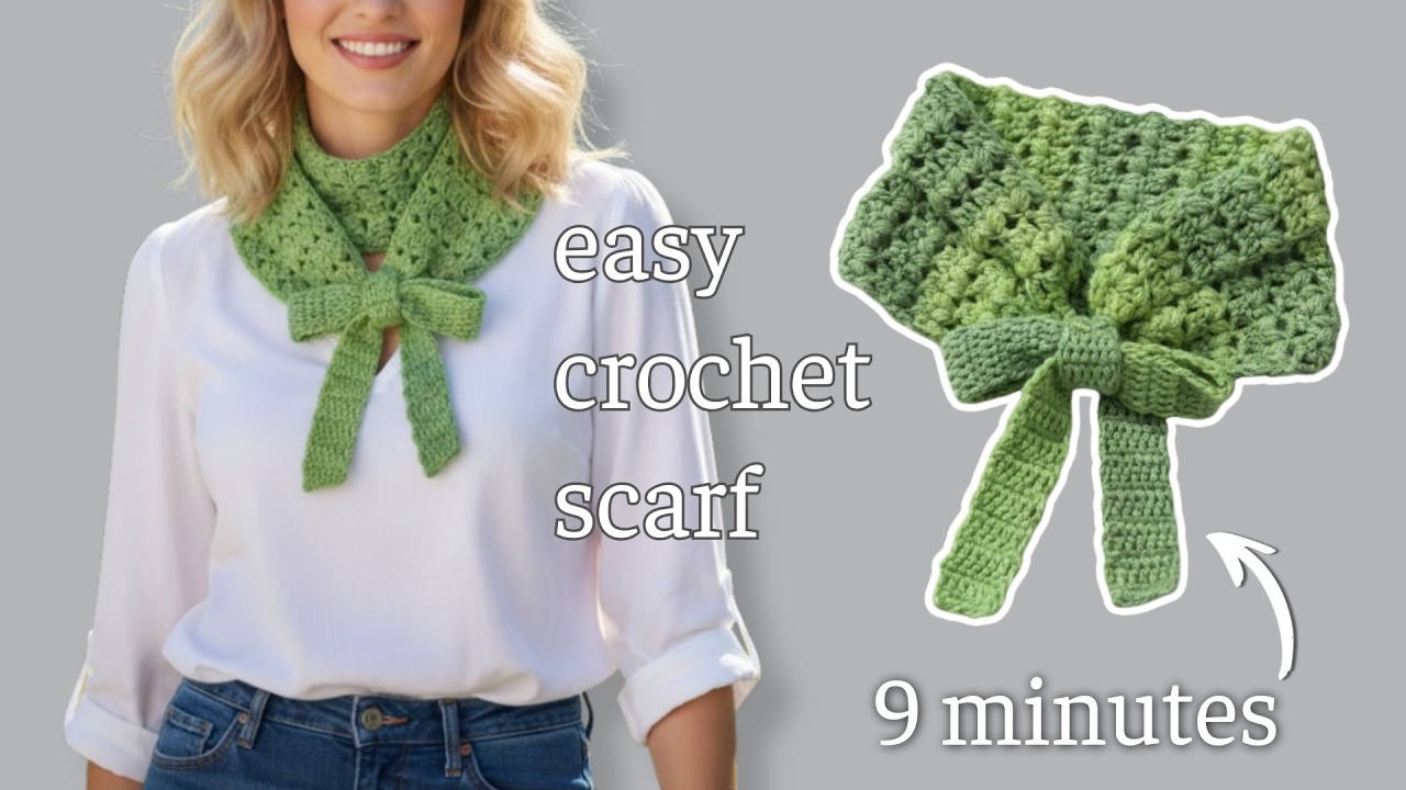 Easy Crochet Scarf Tutorial for Absolute Beginners | Step-by-Step Guide to Make Your First Scarf
